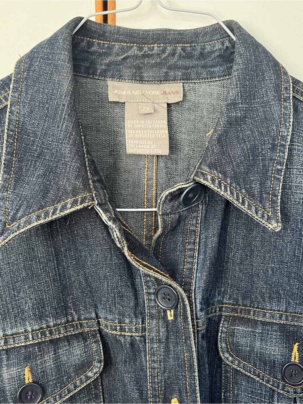 Denim Button-Front Jacket - Blue - Picture 3 of 10